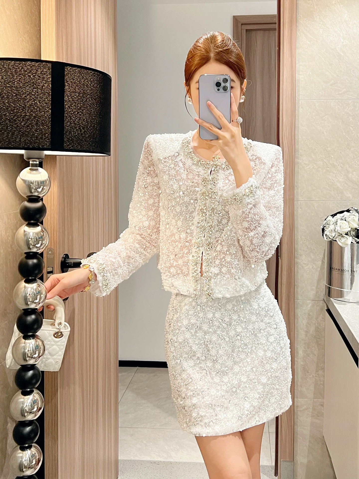 A night in Venice sequin embellished top FTO273 images